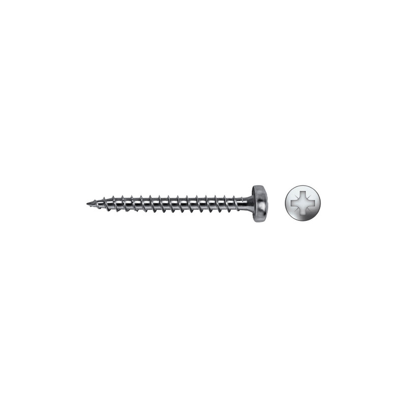 Tornillo VELOX B rosca completa cabeza alomada impronta PZ Ø4x20 mm cincado