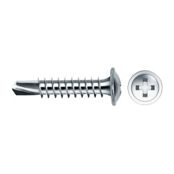 Tornillo 75HA punta broca cabeza arandela estampada impronta PH Ø4,2x19 cincado