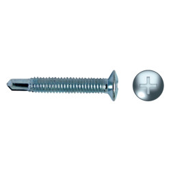 Tornillo HM punta broca cabeza gota de sebo impronta PH Ø4x25 cincado