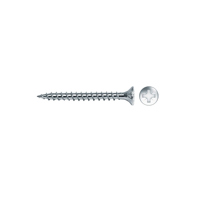 Tornillo VELOX rosca completa cabeza avellanada impronta PZ Ø4x40 mm cincado