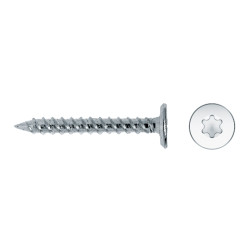 Tornillo FM rosca chapa cabeza plana impronta TX 4,5x35 cincado