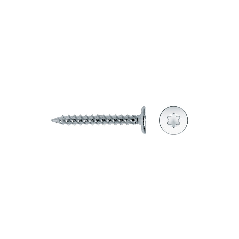 Tornillo FM rosca chapa cabeza plana impronta TX 4,5x45 cincado