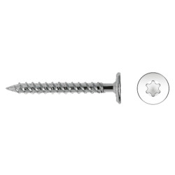 Tornillo FM rosca chapa cabeza plana impronta TX 4,5x75 cincado