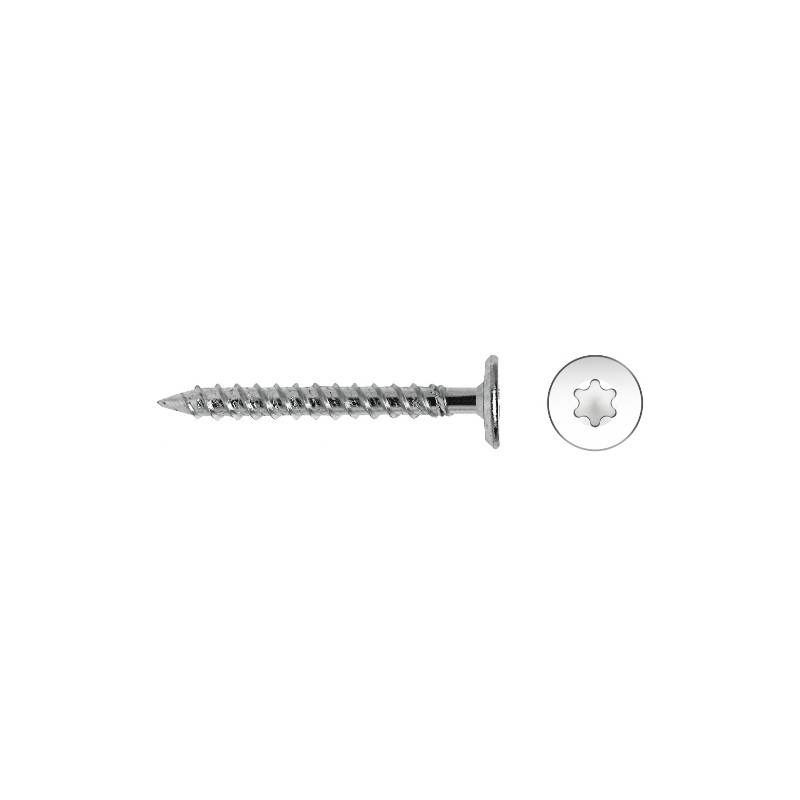 Tornillo FM rosca chapa cabeza plana impronta TX 4,5x75 cincado