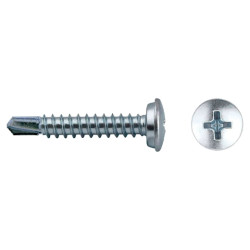 Tornillo TEC punta broca cabeza envolvente impronta PH 4,8x25 cincado