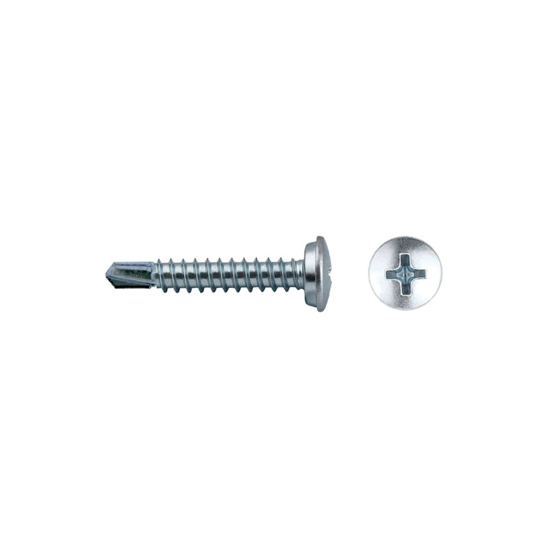 Tornillo TEC punta broca cabeza envolvente impronta PH 4,8x45 cincado