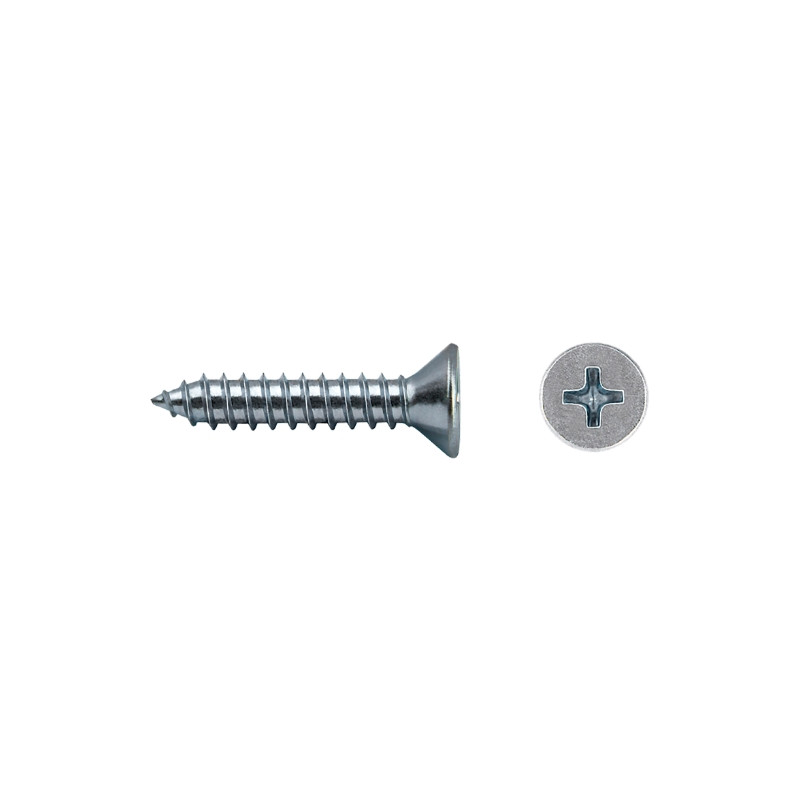 Tornillo DIN 7982 rosca chapa cabeza avellanada impronta PH Ø4,8x50 mm cincado