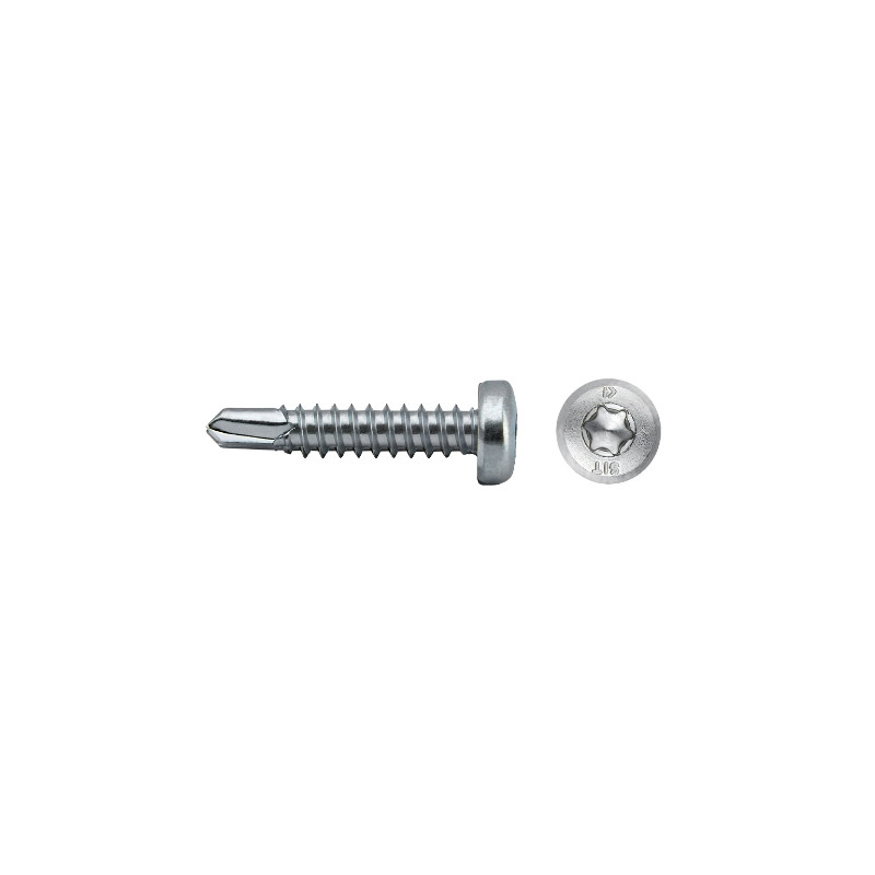 Tornillo A85S punta broca cabeza alomada impronta SIT Ø4,8x75 cincado