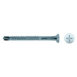 Tornillo PV72 punta broca cabeza alomada impronta PH Ø4,8x80 mm cincado