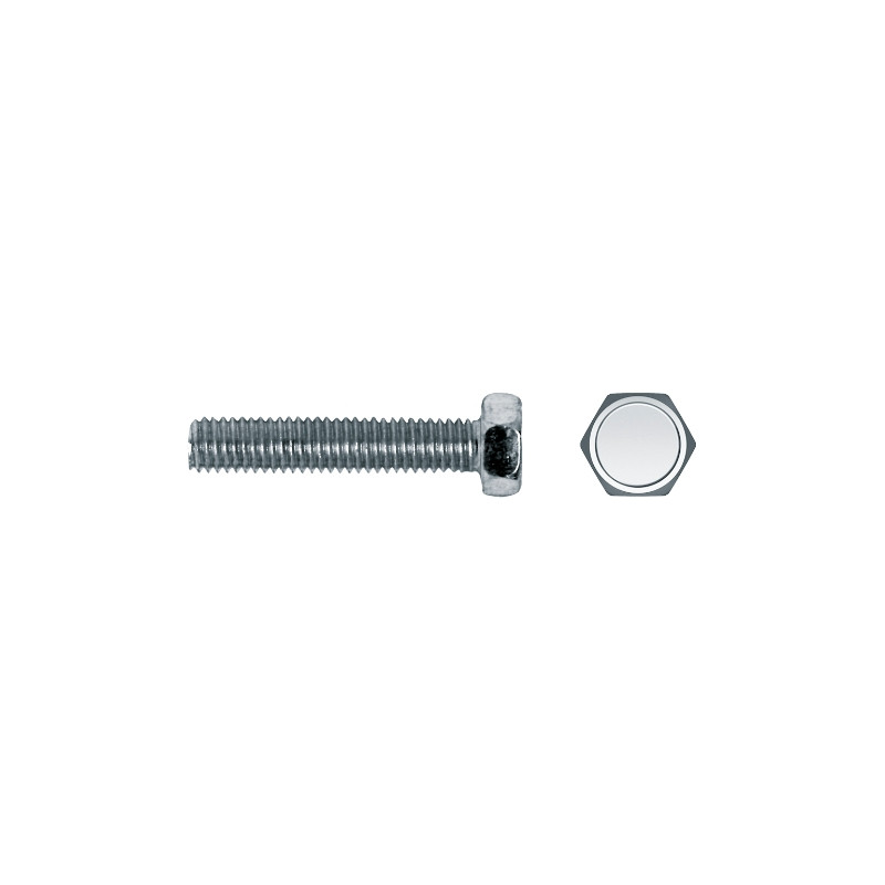 Tornillo DIN 933 rosca métrica cabeza hexagonal M4x8 mm cincado