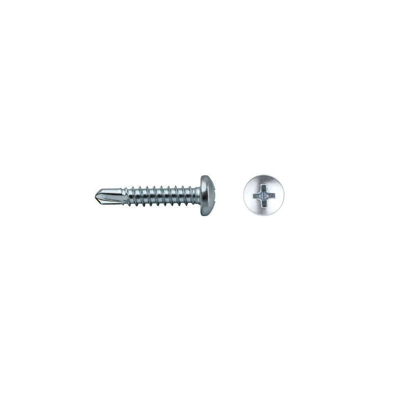 Tornillo DIN 7504N punta broca cabeza alomada impronta PH Ø5,5x32 mm cincado