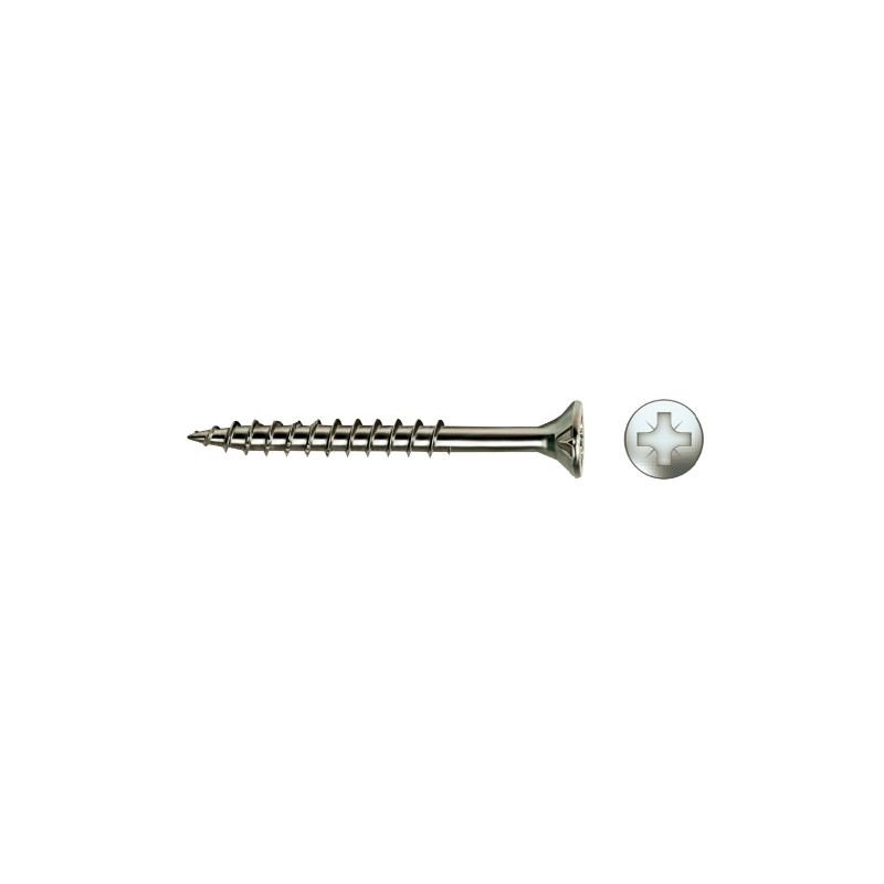Tornillo VELOX rosca parcial cabeza avellanada impronta PZ Ø5x90/60 mm cincado