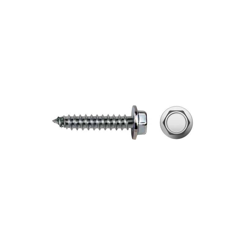 Tornillo 7660 rosca chapa cabeza hexagonal Ø 6,3x38 mm cincado