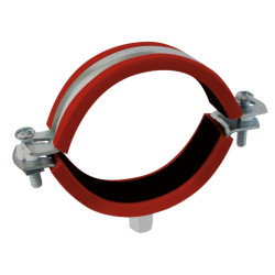 Abrazadera metálica deslizante isofónica M8+M10 tipo RID Ø 75 mm acero cincado