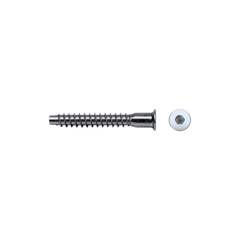 Tornillo ensamblaje ENE rosca madera cabeza allen Ø7x50 mm cincado