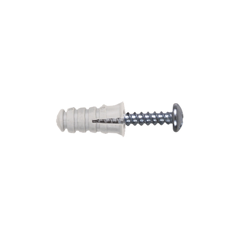 Taco gran expansión Ø 8 mm con tornillo cabeza alomada cincado