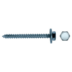 Tornillo FTX71 rosca madera cabeza hexagonal arandela imperdible Ø8 80 mm cincado