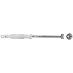 Taco largo multimaterial MFR SB 10-160 SSKS HD avellanado, tornillo hexagonal con arandela, galvanizado