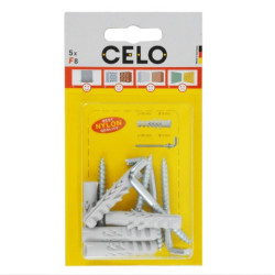 Blister taco standard con alcayata NF 8 WH 