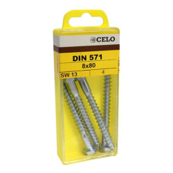 Blister torn. DIN 933 rosca métrica cabeza hexagonal M6x40 mm cincado