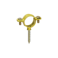 Abrazadera metálica Gas M6 tipo GNK Ø 35 mm acero Plastificado amarillo