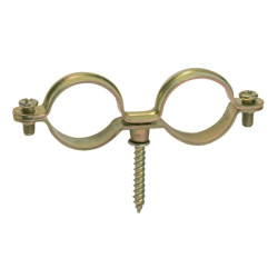 Abrazadera metálica doble con tornillo M6 tipo SD Ø 22 mm acero bicromatado CELO