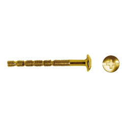 Tornillo TIRM rosca métrica cortable cabeza ancha impronta ranura+PZ M4x45 mm bicromatado