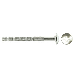 Tornillo TIRM rosca métrica cortable cabeza ancha impronta ranura+PZ M4x45 mm Niquelado