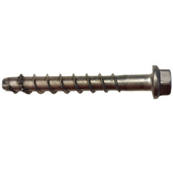 Anclaje tornillo directo a hormigón BTS 10-90/5, cabeza hexagonal con arandela estampada, acero inoxidable A4