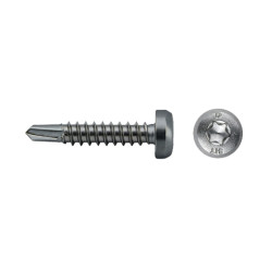 Tornillo A85S punta broca cabeza alomada impronta SIT Ø4,8x19 mm acero inox A2