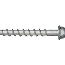 Anclaje tornillo directo a hormigón Ø 6x40 mm, cabeza hexagonal SW10 con arandela, recubrimiento Zn-Al