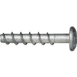 Anclaje tornillo directo a hormigón Ø 6x40 mm, cabeza alomada ancha TX 30, recubrimiento Zn-Al