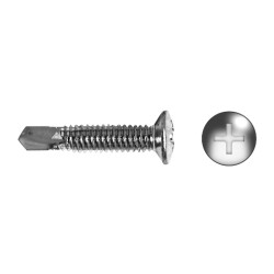 Tornillo ALUH punta broca reducida cabeza gota sebo impronta PH Ø4,2x19 cincado