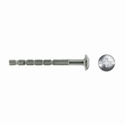 Tornillo TIRM rosca métrica cortable cabeza ancha impronta ranura+PZ M4x45 mm cincado