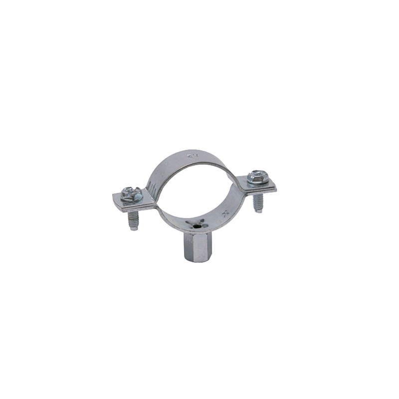 Abrazadera metálica reforzada M8+M10 tipo R Ø 63 mm acero cincado