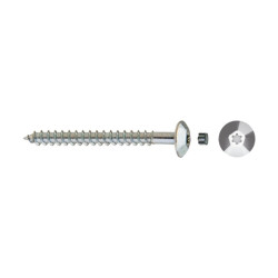 Tornillo TIC rosca tirafondo cabeza ancha impronta TX Ø6x50 mm cincado