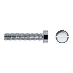 Tornillo DIN 84 rosca métrica cabeza cilindrica impronta ranura M3x25 mm cincado