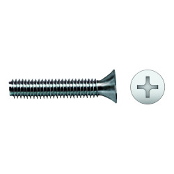 Tornillo DIN 965 rosca métrica cabeza avellanada impronta PH M5x60 mm cincado