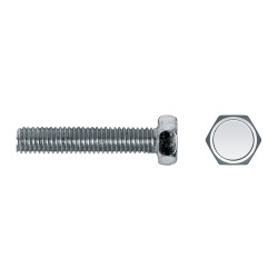 Tornillo DIN 933 rosca métrica cabeza  hexagonal M6x20 mm cincado