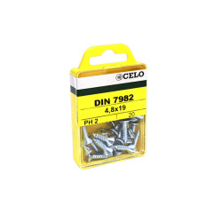 Blister torn. DIN 7982 rosca chapa cabeza avellanada impronta PH Ø4,2x32 mm cincado