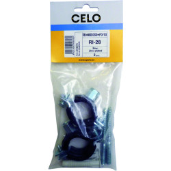 Bolsa abrazadera isofónica + Tornillo EDR M10x100 + Taco FX 12 tipo EDRN Ø 110 mm acero cincado