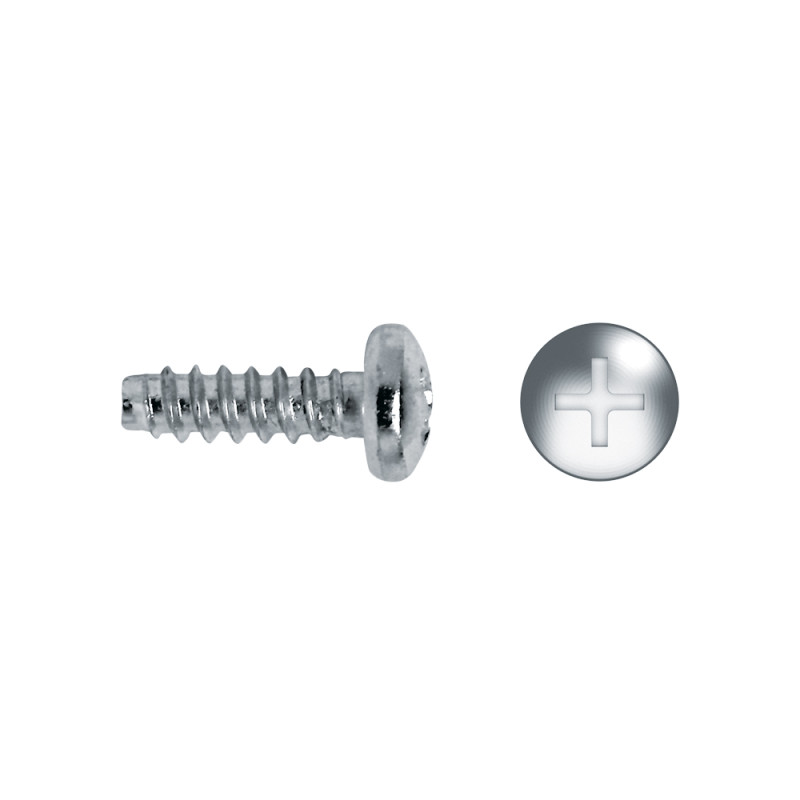 Tornillo DIN 7981F rosca chapa sin punta cabeza alomada impronta PH Ø2,9x8 cincado