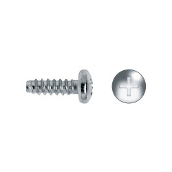 Tornillo DIN 7981F rosca chapa sin punta cabeza alomada impronta PH Ø3,5x13 cincado
