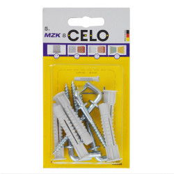 Blister taco multiuso con valona con alcayata MZK 6-41 WH 
