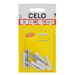 Blister taco standard con alcayata NF 6 WH 