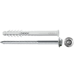Taco largo para ladrillo hueco HBR 10-160 SSK incl. tornillo hexagonal con arandela, cincado