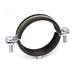 Abrazadera metálica reforzada isofónica altas cargas M16 tipo RIH Ø 140 mm acero cincado
