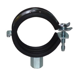 Abrazadera metálica reforzada isofónica M8+M10 tipo RIF Ø 18 mm acero cincado