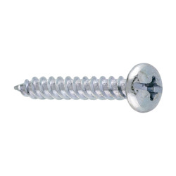 Tornillo doble rosca TORNIGRAP nº 35 de 4,8x25 cabeza alomada acero cincado CELO