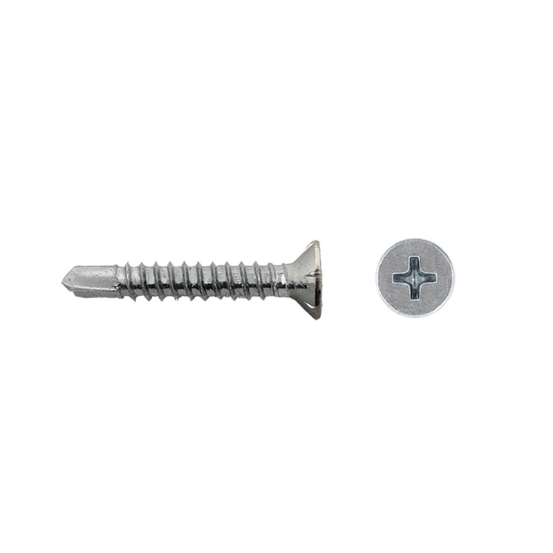 Tornillo para PVC, rosca chapa, punta broca, 3,9x16, estrias, cincado, PH2,1000 un